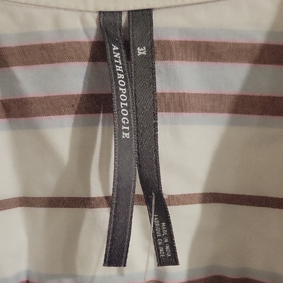 Anthropologie Striped Mini Dress - White and Purple - Picture 5 of 10